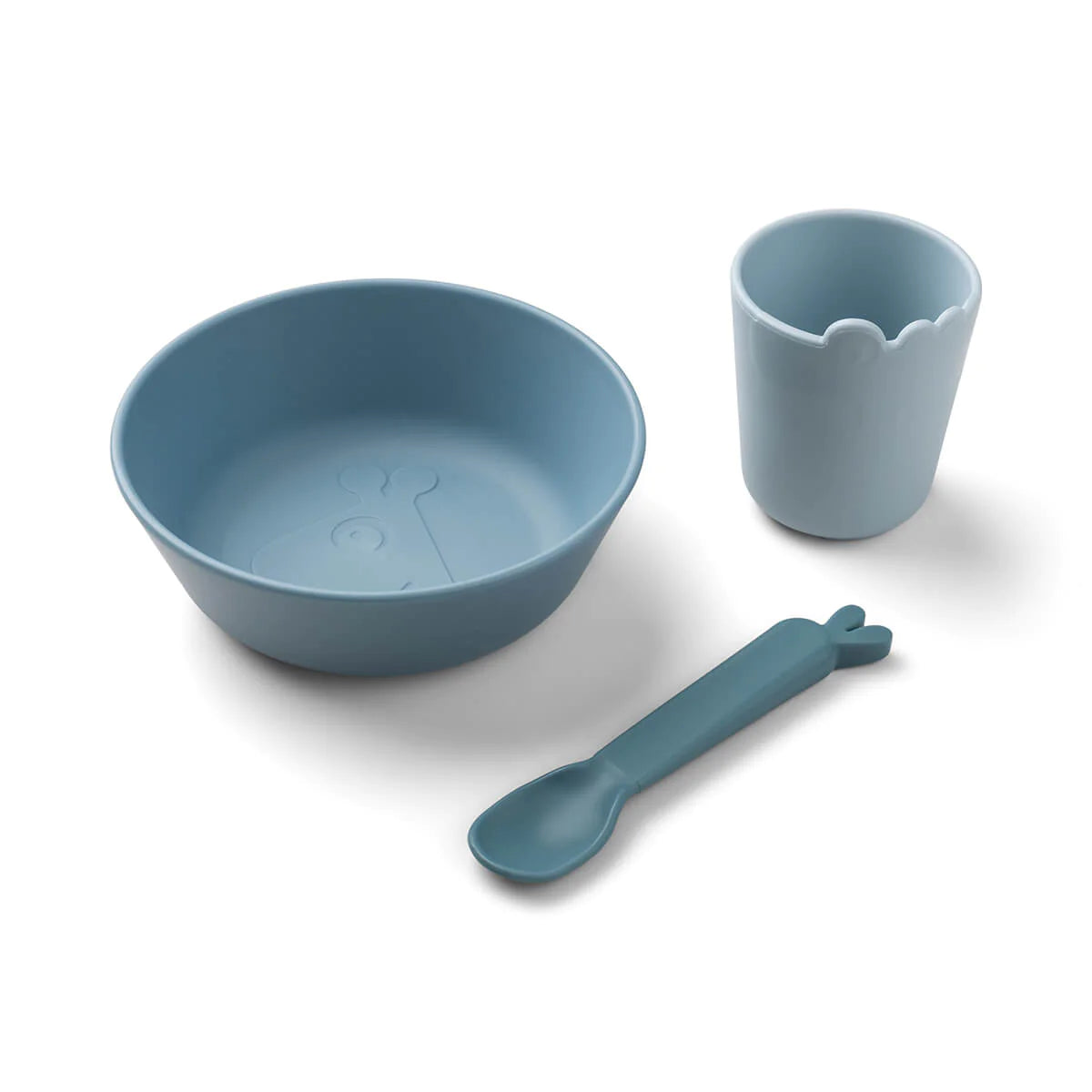 Set pentru masă 3 piese, Done by deer, Blue, 6 luni+
