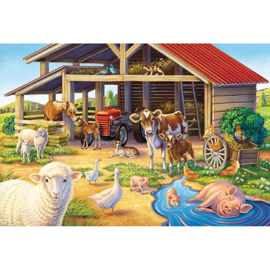 Set 3 Puzzle-uri, Schmidt, Animale preferate, 3x48 piese, 4 ani+