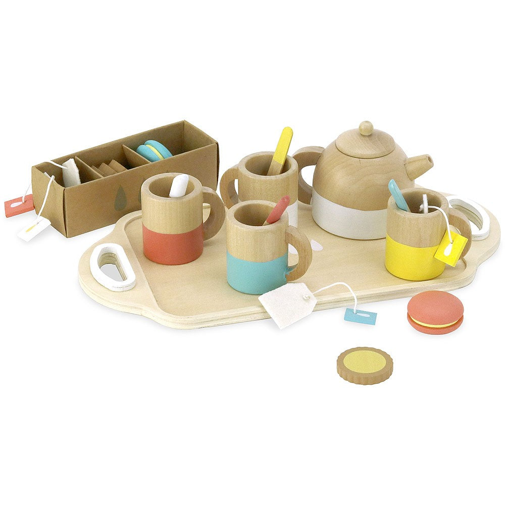 Set de ceai din lemn, Vilac, 21 piese, 3 ani+