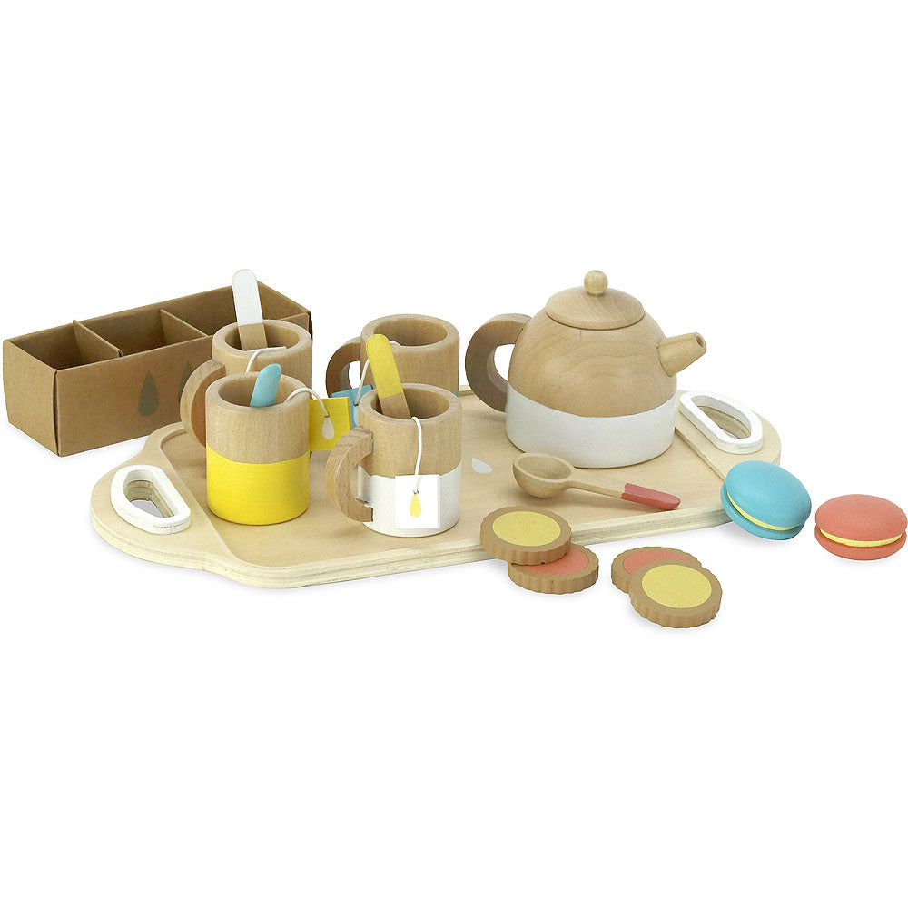 Set de ceai din lemn, Vilac, 21 piese, 3 ani+