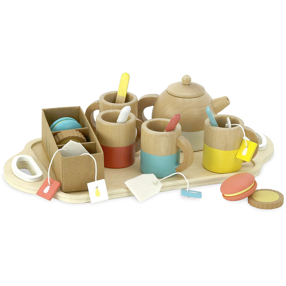 Set de ceai din lemn, Vilac, 21 piese, 3 ani+