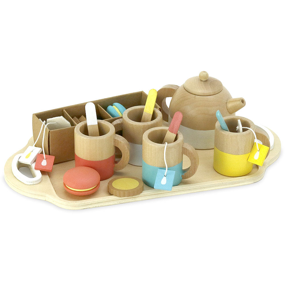 Set de ceai din lemn, Vilac, 21 piese, 3 ani+