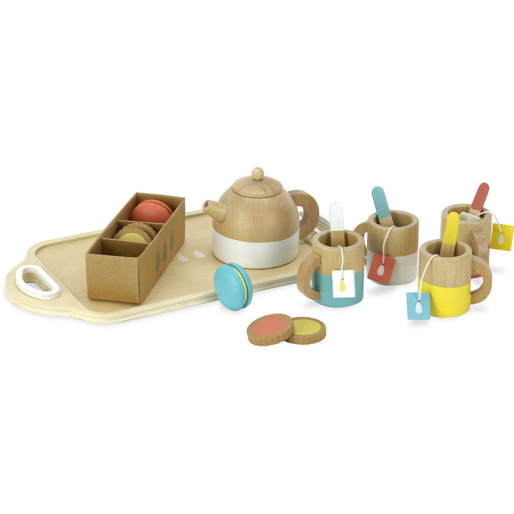 Set de ceai din lemn, Vilac, 21 piese, 3 ani+