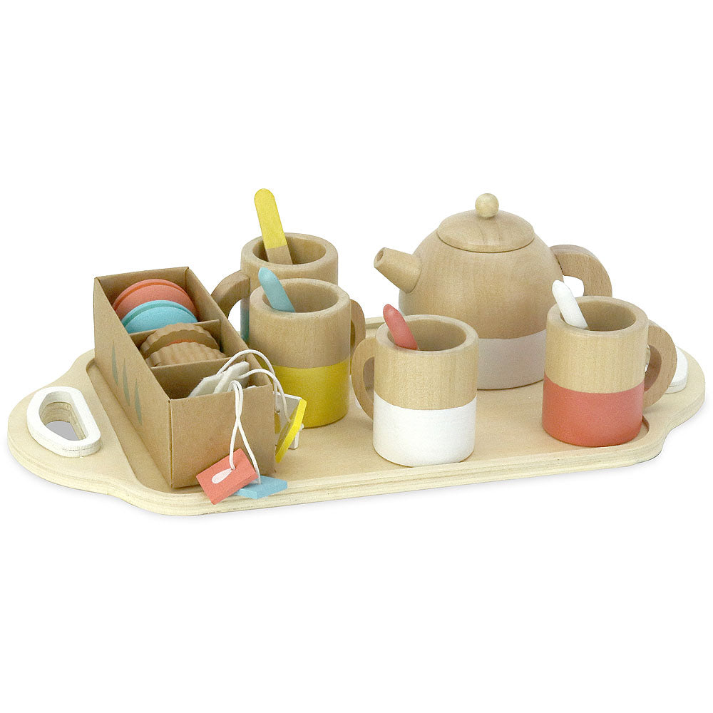 Set de ceai din lemn, Vilac, 21 piese, 3 ani+