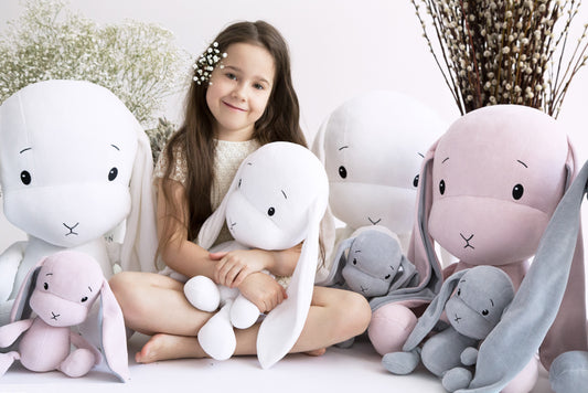 Iepuraș de pluș, Effiki, Roz, 20 cm