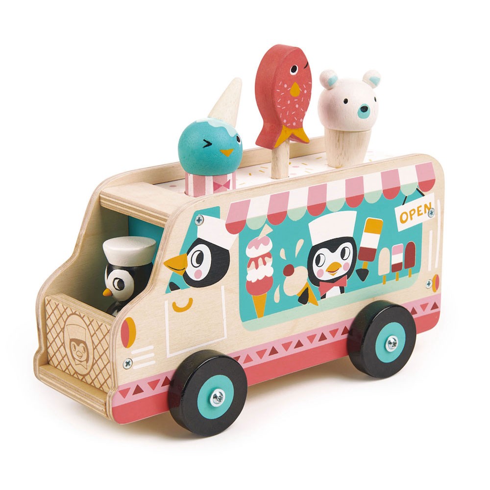 Furgonetă cu înghețată, Penguin's Gelato Van, Tender Leaf, 6 piese, 18 luni+