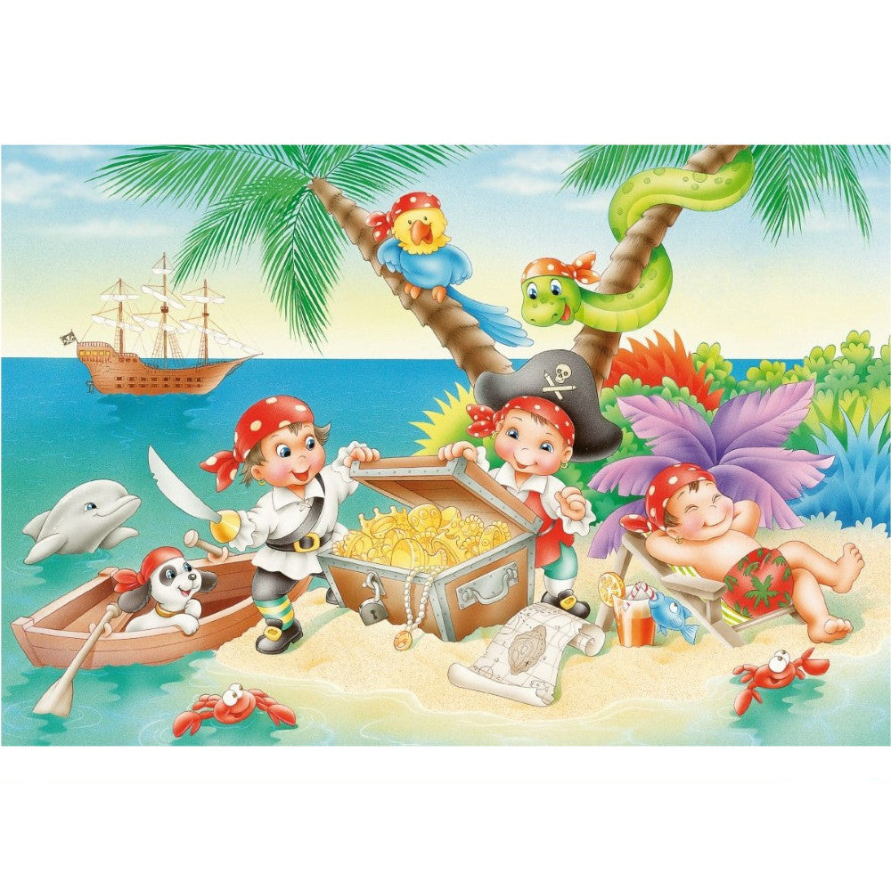 Set 3 Puzzle-uri, Schmidt, Banda de pirați, 3x48 piese, 4 ani+