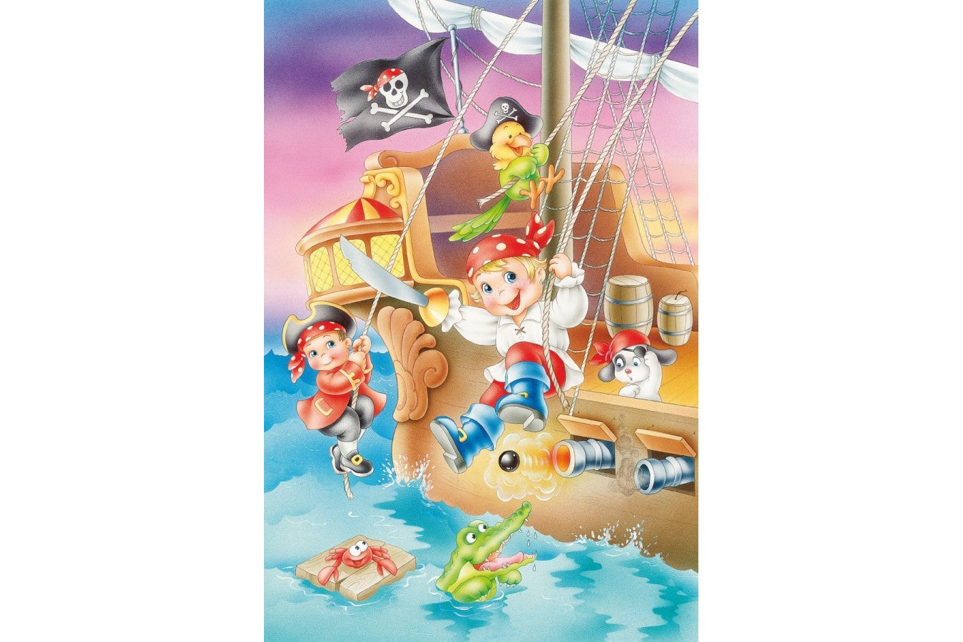 Set 3 Puzzle-uri, Schmidt, Banda de pirați, 3x48 piese, 4 ani+