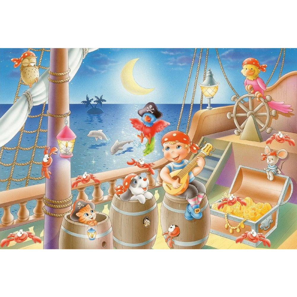 Set 3 Puzzle-uri, Schmidt, Banda de pirați, 3x48 piese, 4 ani+