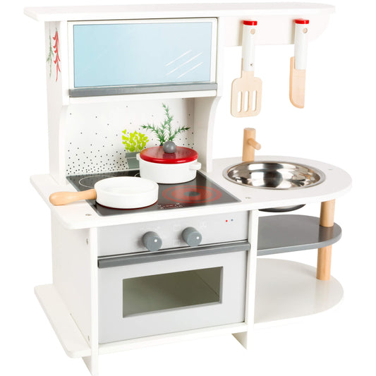 Mini-Bucătărie compactă din lemn, Small Foot, cu accesorii, 3 ani+