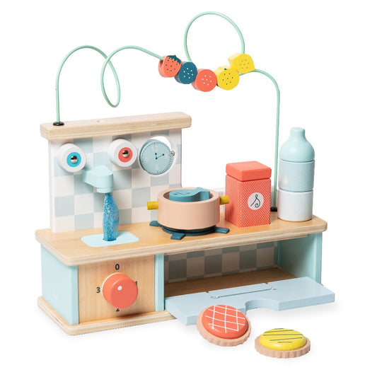 Mini-Bucătarie cu activități și accesorii, Vilac, 18 luni+