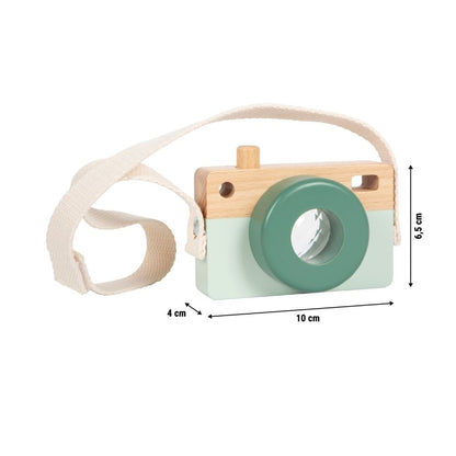 Aparat foto din lemn cu efect caleidoscop pentru copii, Safari, Small Foot, 12 luni+