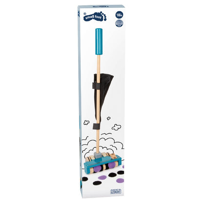 Aspirator vertical din lemn pentru copii, Small Foot, 12 piese, 18 luni+