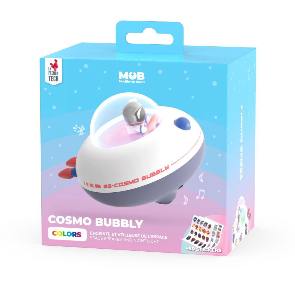 Boxă Bluetooth cu efecte de lumini, Cosmo Bubbly, Automonie 4h, MOB Paris