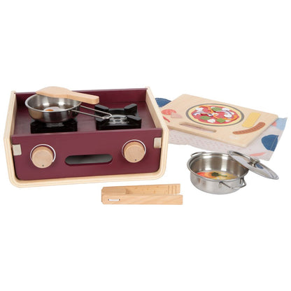 Bucătărie de joacă compactă pentru camping, Tasty, Small Foot, 9 piese, 3 ani+