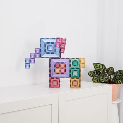 Set de construcție magnetic, Pastel Portal Pack, Connetix Tiles, 48 piese, 3 ani+