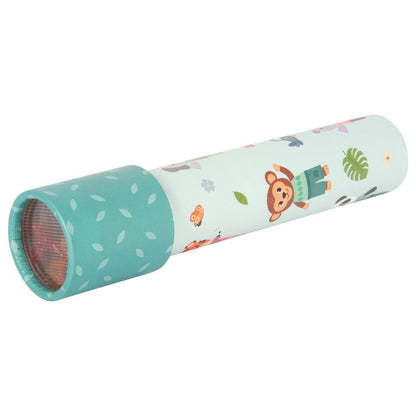 Caleidoscop jucărie senzorială din carton FSC® pentru copii, Jungle Friends, Small Foot, 3 ani+