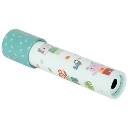 Caleidoscop jucărie senzorială din carton FSC® pentru copii, Jungle Friends, Small Foot, 3 ani+