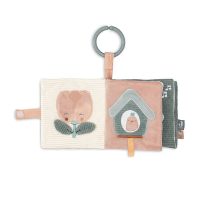 Carte interactiva de pluș cu activități pentru bebeluși, Lovely Birds, Jollein, 0 luni+