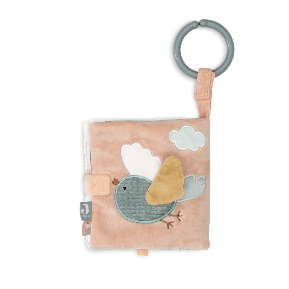 Carte interactiva de pluș cu activități pentru bebeluși, Lovely Birds, Jollein, 0 luni+