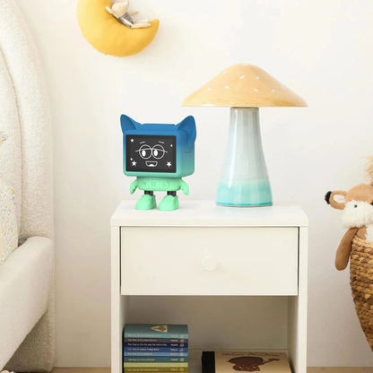 Ceas cu alarmă interactiv și boxă portabilă, Dancing Clock, Albastru, MOB Paris
