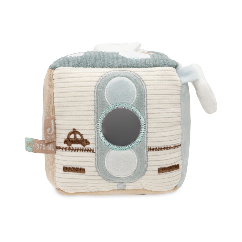 Cub senzorial din pluș cu activități pentru bebeluși. On The Go, Jollein, 10 cm, 0 luni+