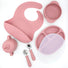 Set complet diversificare, Elpi, Flamingo, 6 piese, Roz pudrat, 6 luni+