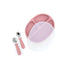 Set diversificare farfurie silicon cu tacâmuri, Elpi, Flamingo, 3 piese, 6 luni+
