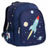 Ghiozdan copii cu 2 compartimente, Space, A Little Lovely Company, 5-8 ani, 27 x 32