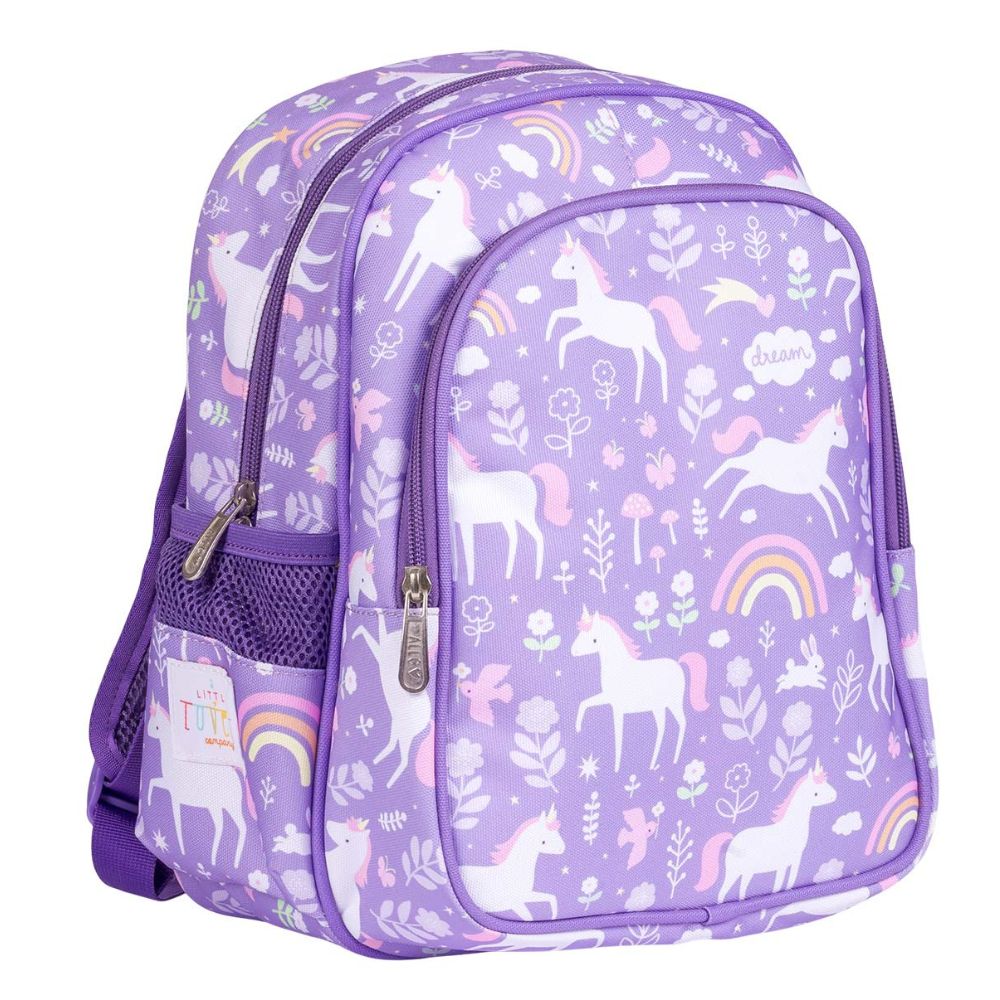 Ghiozdan copii cu 2 compartimente, Unicorn, A Little Lovely Company, 5-8 ani, 27 x 32