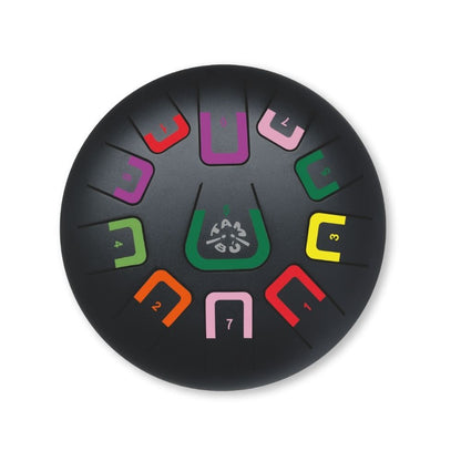 Instrument muzical copii-Tobă metalică, TAMBÚ, Negru, JuegaConmigo, 8"