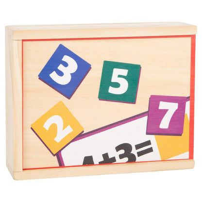 Joc de învățare matematică, Puzzle din lemn de asociere, Small Foot, 121 piese, 6 ani+