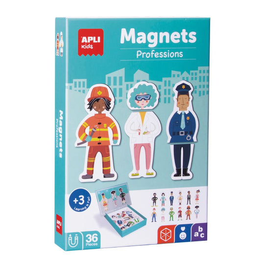 Joc educativ cu piese magnetice,Profesii, 36 piese, APLI, 3 ani+