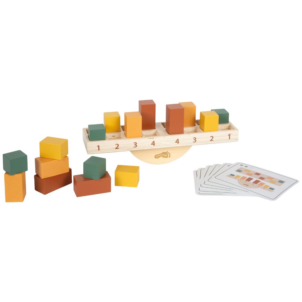 Joc educativ de echilibru Montessori din lemn FSC®, 16 piese, Small Foot, 3 ani+