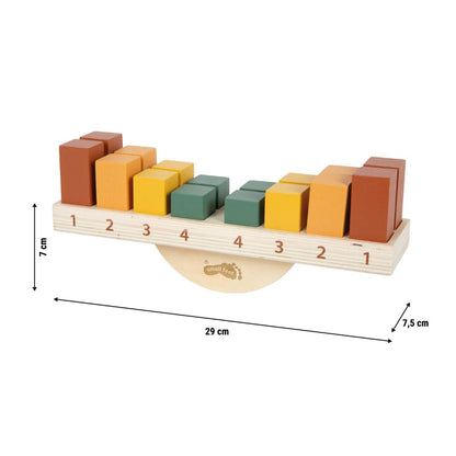Joc educativ de echilibru Montessori din lemn FSC®, 16 piese, Small Foot, 3 ani+