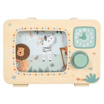 Jucărie Muzicală din Lemn cu Design TV, Safari, Small Foot, 2 ani+