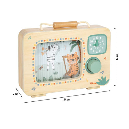 Jucărie Muzicală din Lemn cu Design TV, Safari, Small Foot, 2 ani+