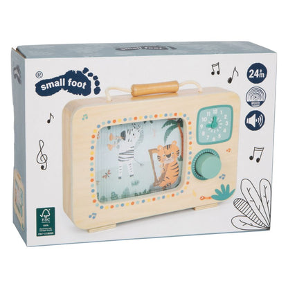 Jucărie Muzicală din Lemn cu Design TV, Safari, Small Foot, 2 ani+