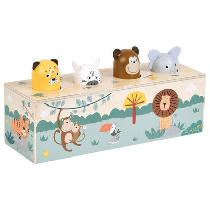 Jucărie educativă cu sunete animale Safari, Small Foot, lemn FSC®, 12 luni+