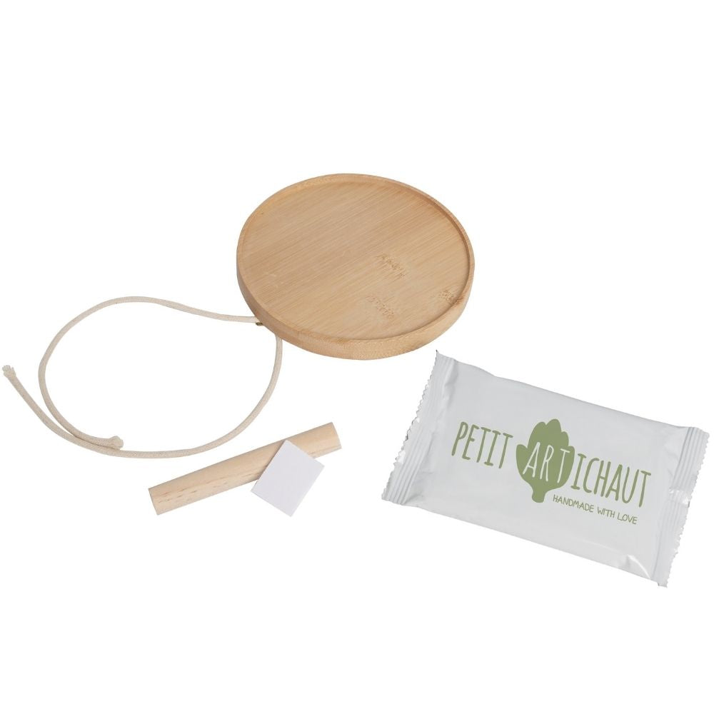 Kit amprenta bebeluș medalion decorativ din lemn, Keepsake, Petit Artichaut