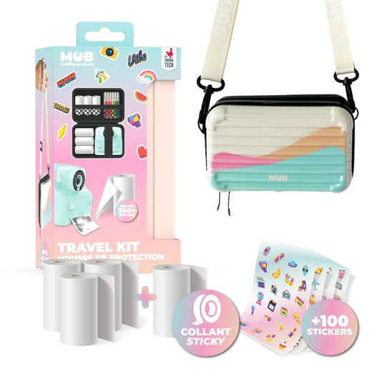 Kit Travel2 cu role de rezervă pentru aparatul foto-video Pixiprint, MOB Paris