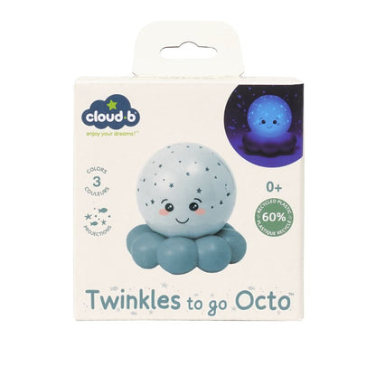 Lampă de veghe pentru copii, Twinkles To Go Octo™, Pastel Blue, Cloud B, 0 luni+