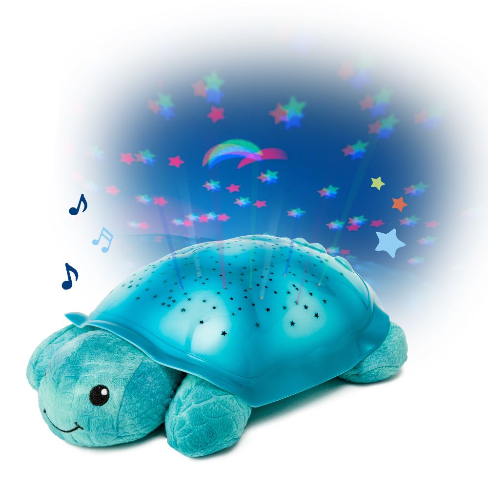 Lampă-proiector pentru copii cu sunete,Twinkling Twilight Turtle™ - Aqua, Cloud B