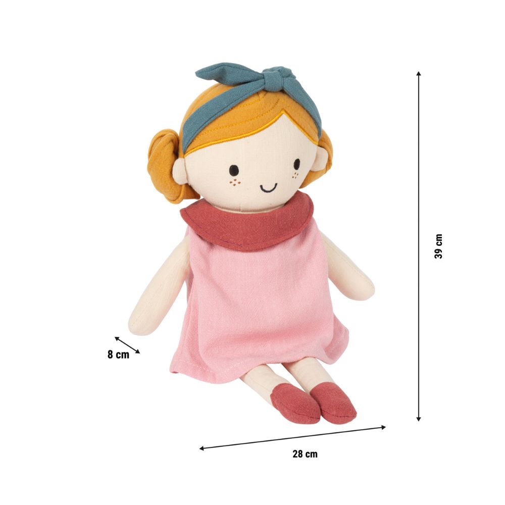 Păpușă textilă, Jucărie de pluș - Lina, Small Foot, 39 cm, 0 luni+