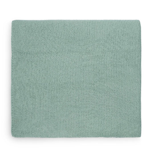 Pătură tricotată pentru bebeluși,Basic Knit Forest Green, Jollein, 75x100 cm