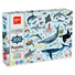 Puzzle-Animalele marine pe cale de dispariție, 200 piese, 100x30 cm, APLI, 6 ani+