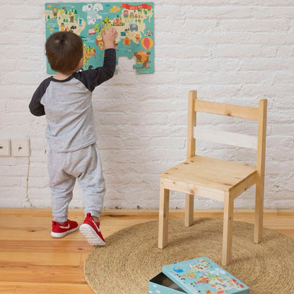 Puzzle Harta Lumii, 24 piese, 48x32 cm, Apli, 3 ani+