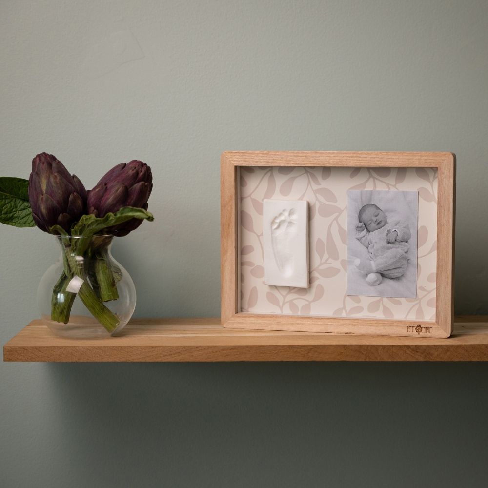 Ramă cu fotografie și kit amprentă bebeluș, Ivy Grey, Petit Artichaut