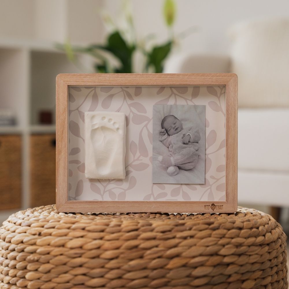Ramă cu fotografie și kit amprentă bebeluș, Ivy Grey, Petit Artichaut