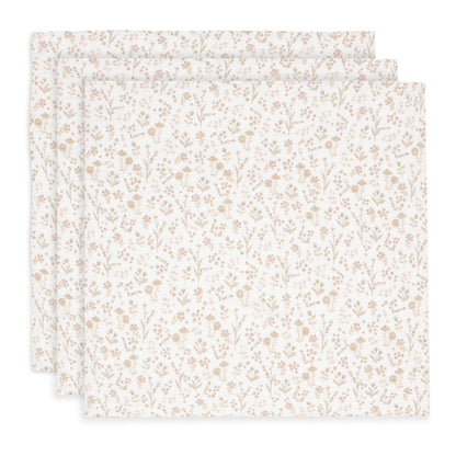 Set 3 museline din bumbac, Bloomy, Jollein, 70x70 cm, OEKO-TEX